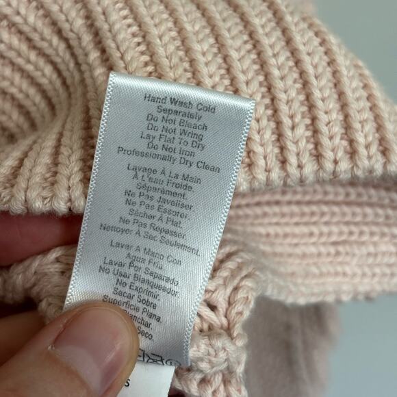 Nation LTD 100% Cotton Cropped V Neck Sweater in Light Pink - Size XS - Picture 5 of 6